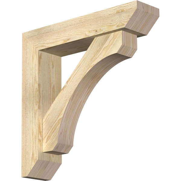 Ekena Millwork Legacy Slat Rough Sawn Bracket w/ Offset Brace, Douglas Fir, 6"W x 26"D x 26"H BKT0604X26X26LEC06RDF - main
